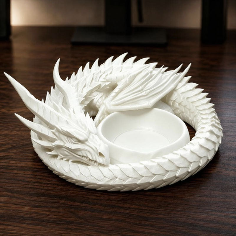 3D Printed Dragon Guardian Valet Tray – Gothic Décor Key & Jewellery Storage Dish