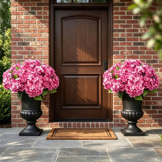 Weatherproof Outdoor Artificial Hydrangeas UV Waterproof Garden Decor