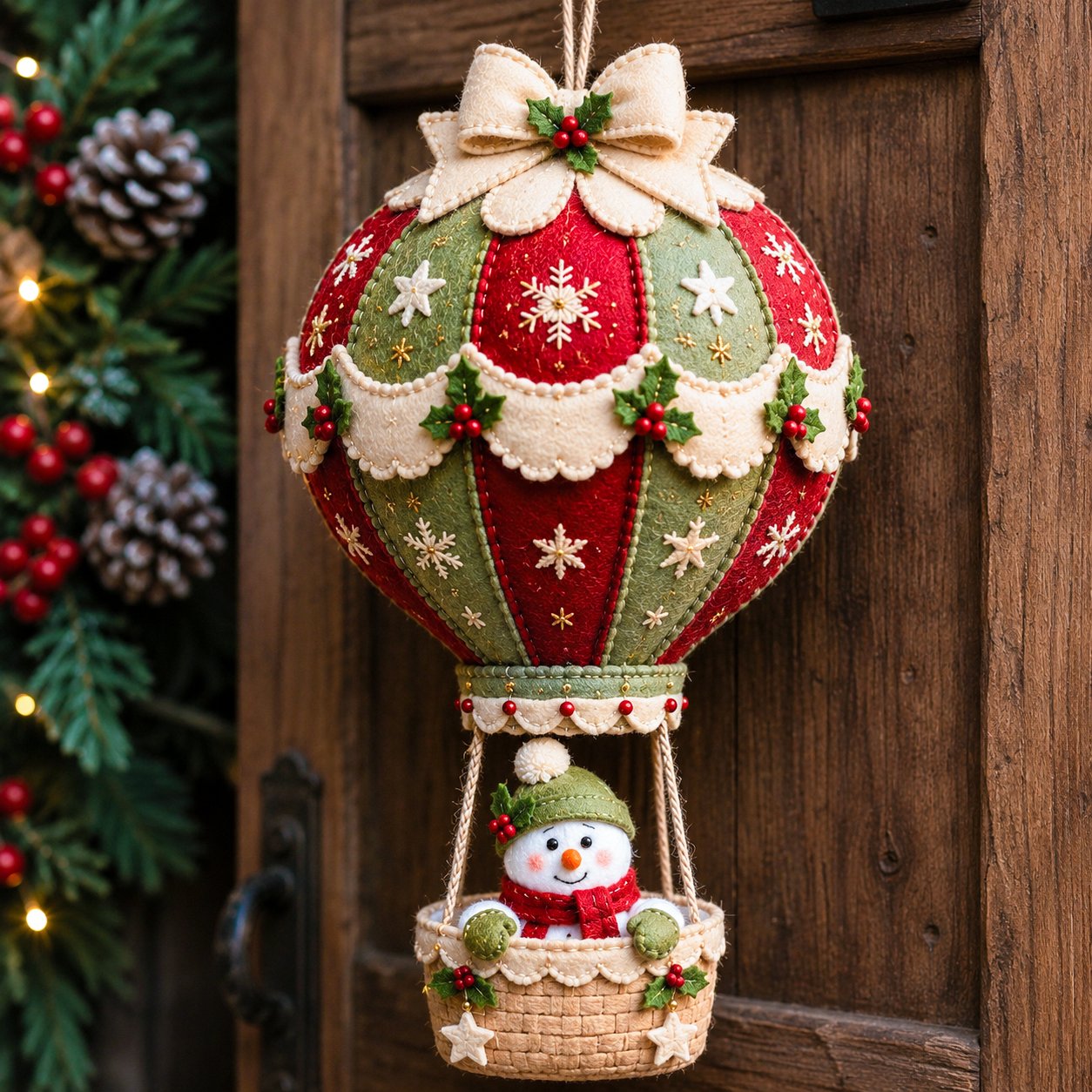 🎈 Christmas Hot Air Balloon Hanging Ornament DIY Kit | Festive Home Craft Set