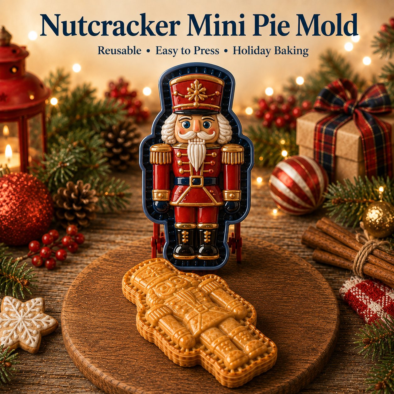 🎄 8‑Design Christmas Mini Pie Mould Collection | Festive Baking Mould Set for Home Bakers