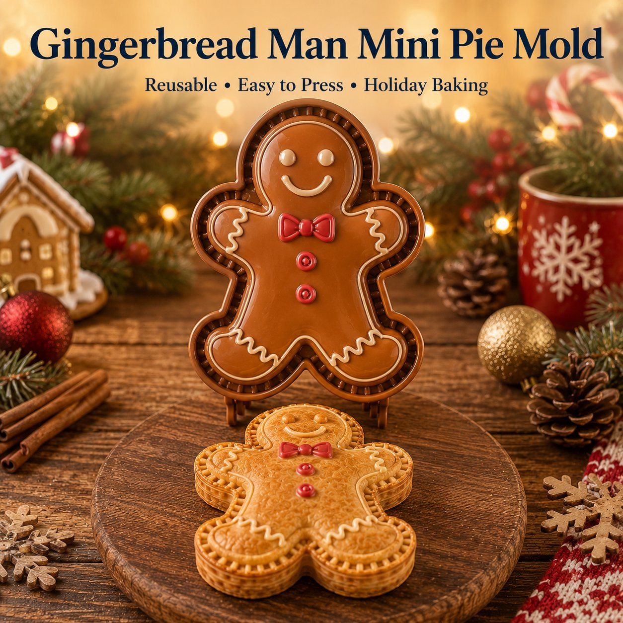 🎄 8‑Design Christmas Mini Pie Mould Collection | Festive Baking Mould Set for Home Bakers