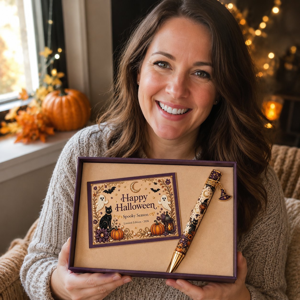 🎃 Halloween Whimsical Pen Gift Set | Decorative Pen, Keepsake Card & Luxury Gift Box, 3 Limited‑Edition Designs ✨