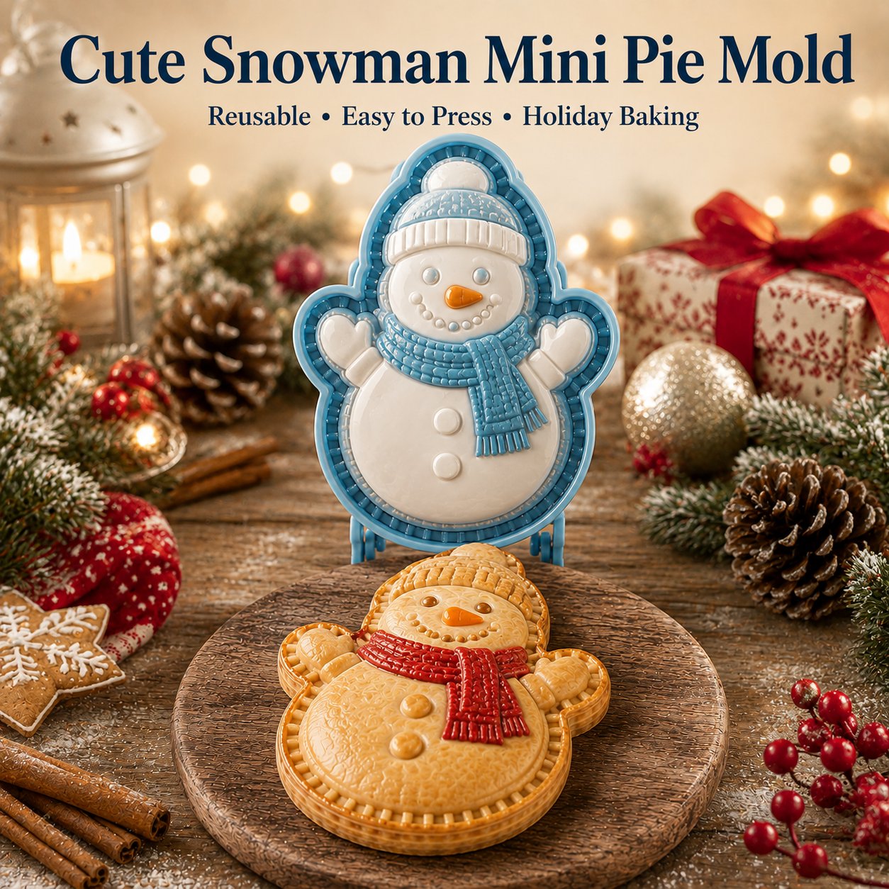 🎄 8‑Design Christmas Mini Pie Mould Collection | Festive Baking Mould Set for Home Bakers