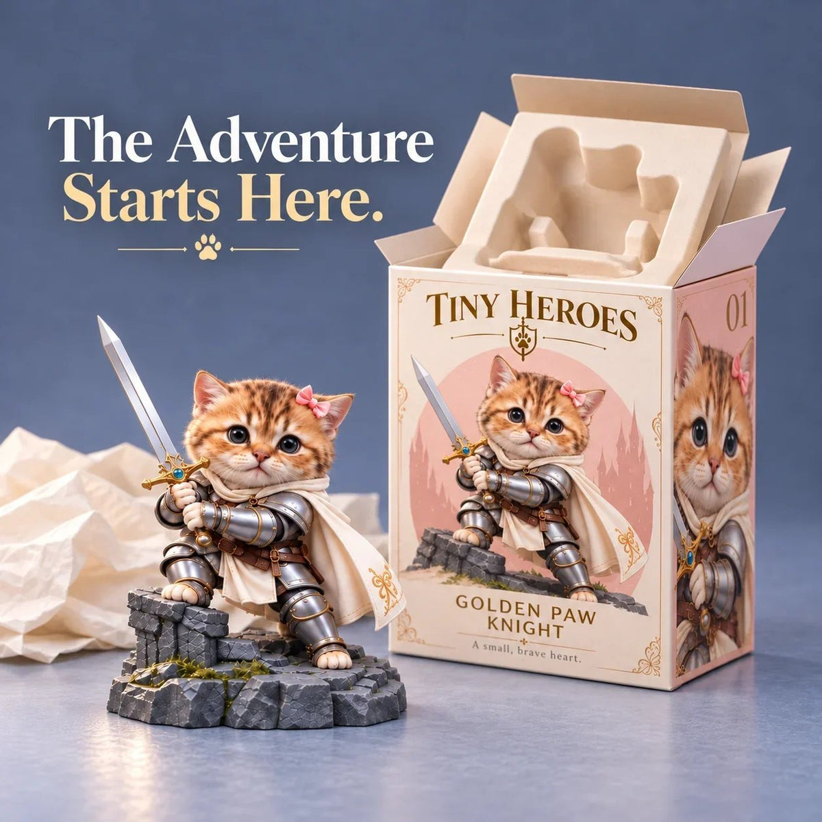 ⚔️🐾 Brave PawsTM – Tiny Fantasy Animal Heroes Collectible Figurines