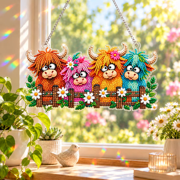 🐦✨ Sunny Birds Diamond Art Suncatcher DIY Kit