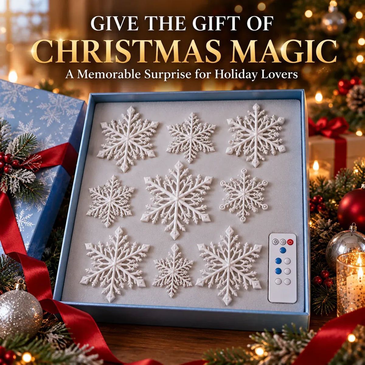 ⏳ Last Day 50% OFF – ❄️ LED Snowflake Wall Lights ✨