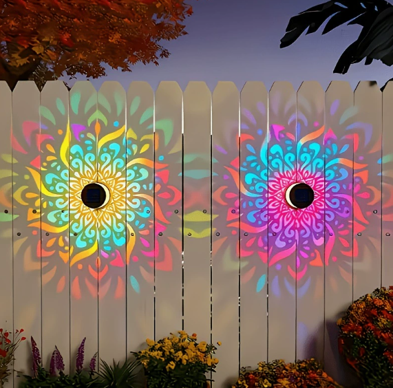 🌞✨✨ Solar-Mandala-Projektionswandleuchte