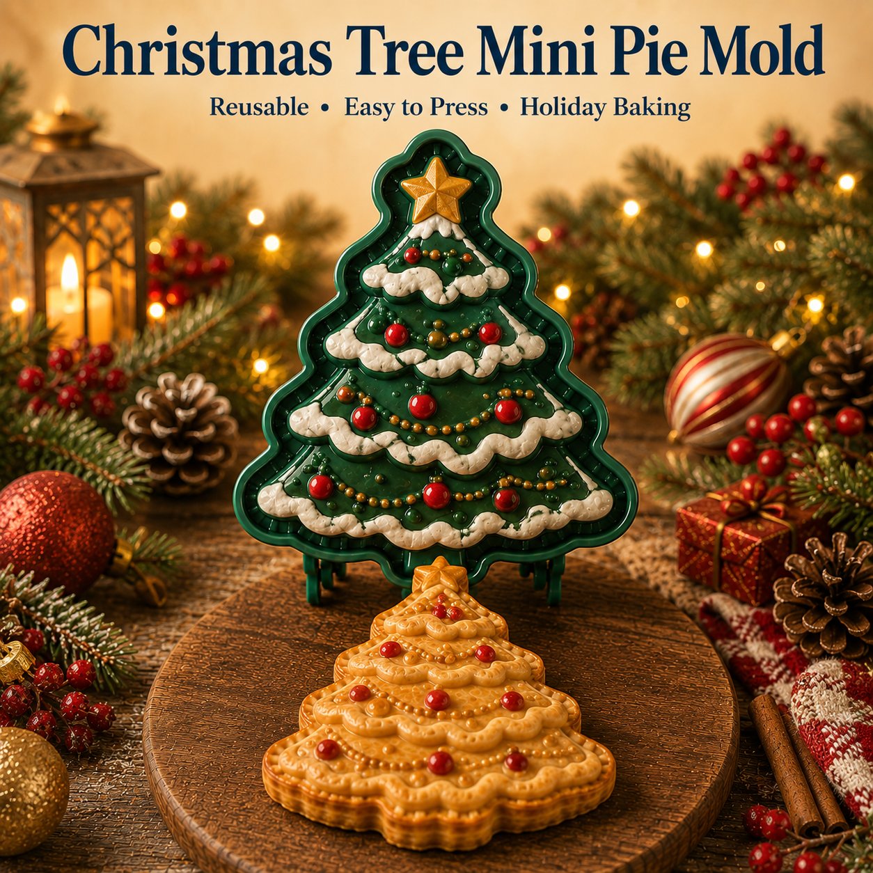 🎄 8‑Design Christmas Mini Pie Mould Collection | Festive Baking Mould Set for Home Bakers