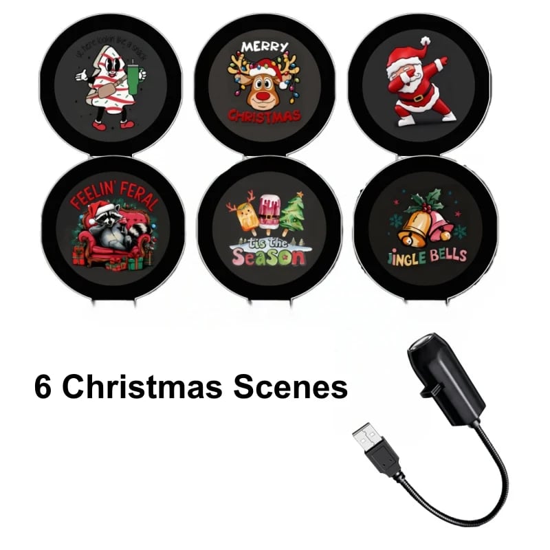 🎄Plug-&-Play HD Christmas Projector – 6 or 10 Festive Scenes