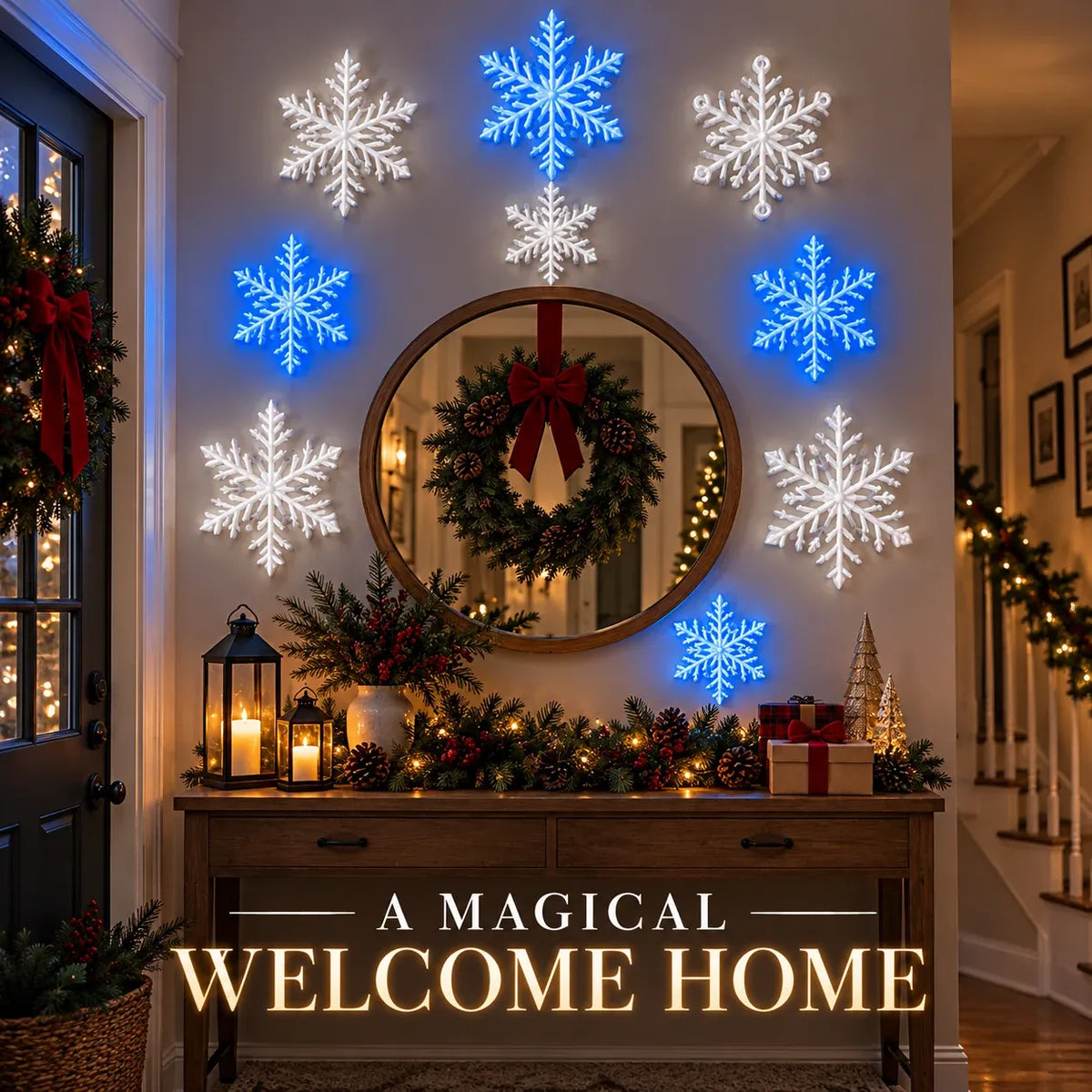 ⏳ Last Day 50% OFF – ❄️ LED Snowflake Wall Lights ✨
