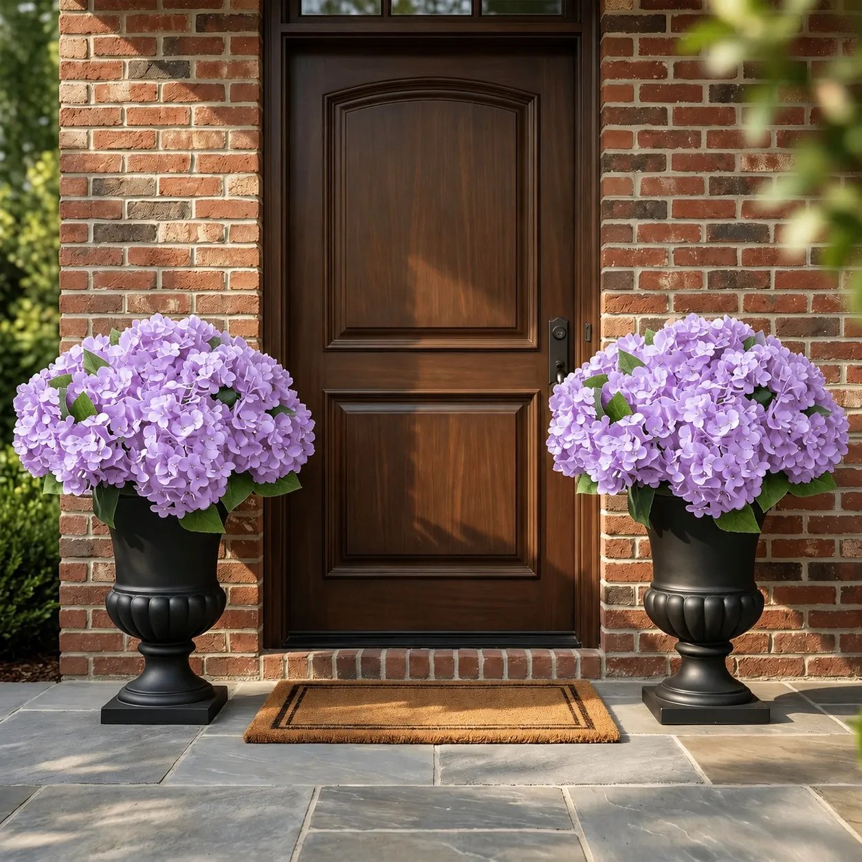 Weatherproof Outdoor Artificial Hydrangeas UV Waterproof Garden Decor