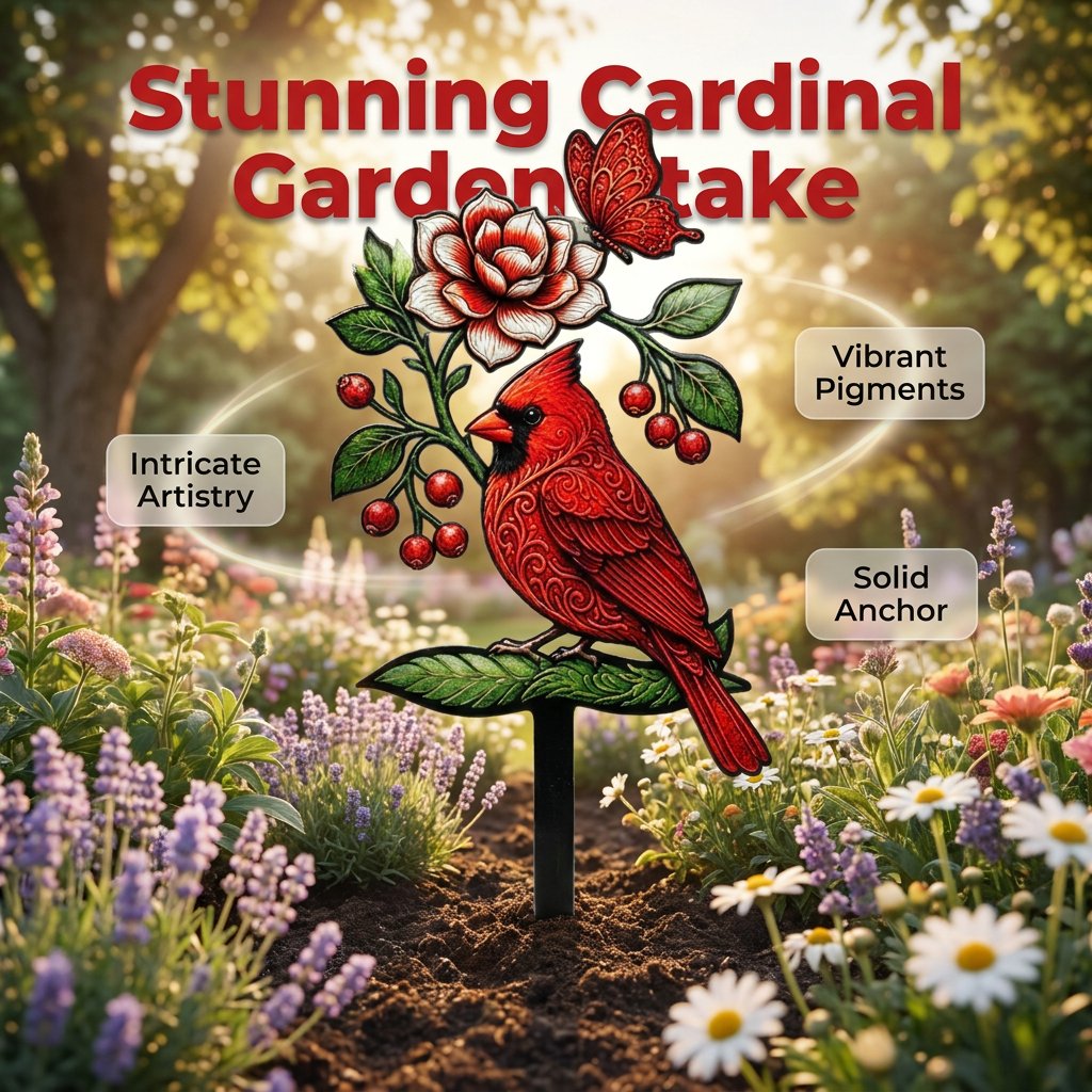 🐦Kardinal-Kunst-Gartenstecker💥