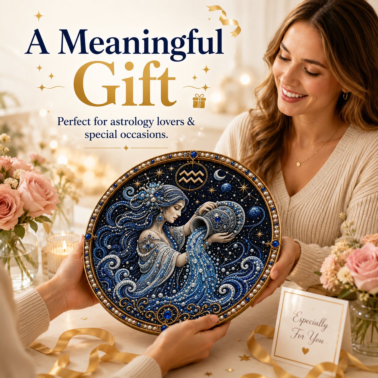 ✨ 12 Star Sign Pearl Mosaic Art Kit – Personalised Zodiac DIY Craft For Astrology Lovers