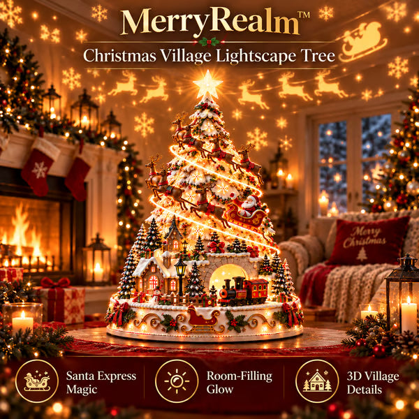 🎄MerryRealm™ Christmas Village Lightscape Tree