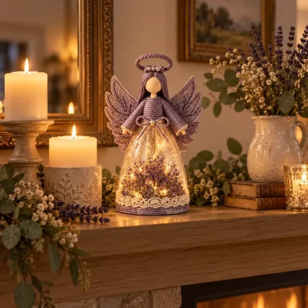 ⏳ 50% OFF – 👼 Blooming Guardian Angel Light | Warm LED Floral Angel Figurine, Meaningful Home Gift ✨