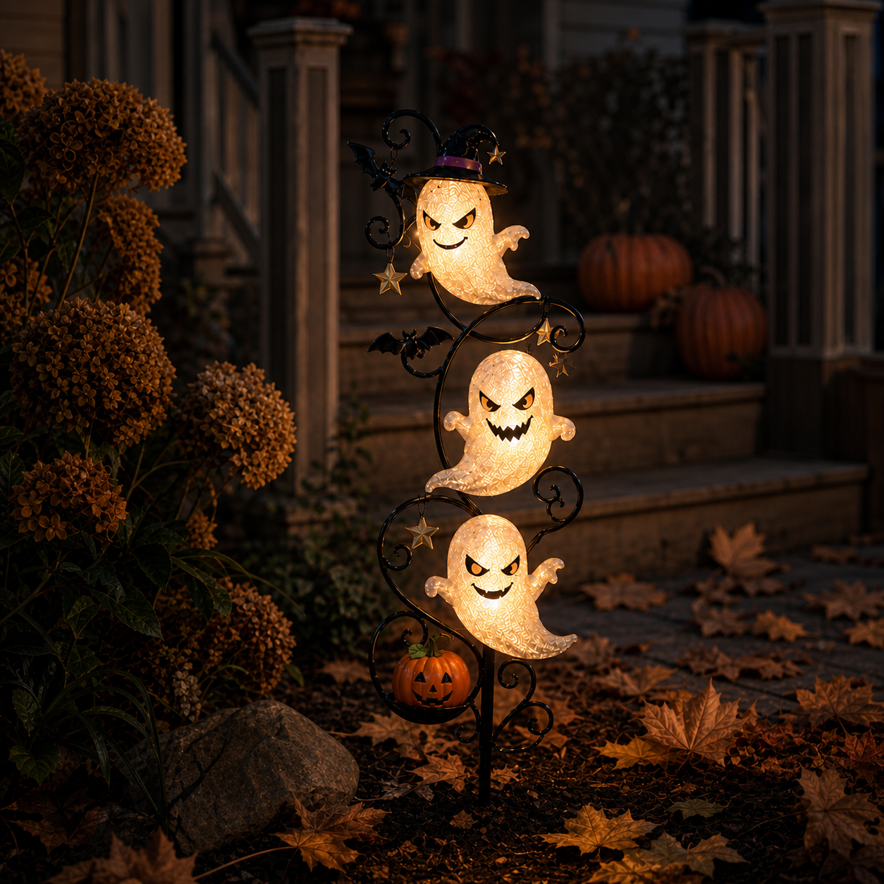 👻🎃Solar Halloween Little Ghost Garden Stake Light