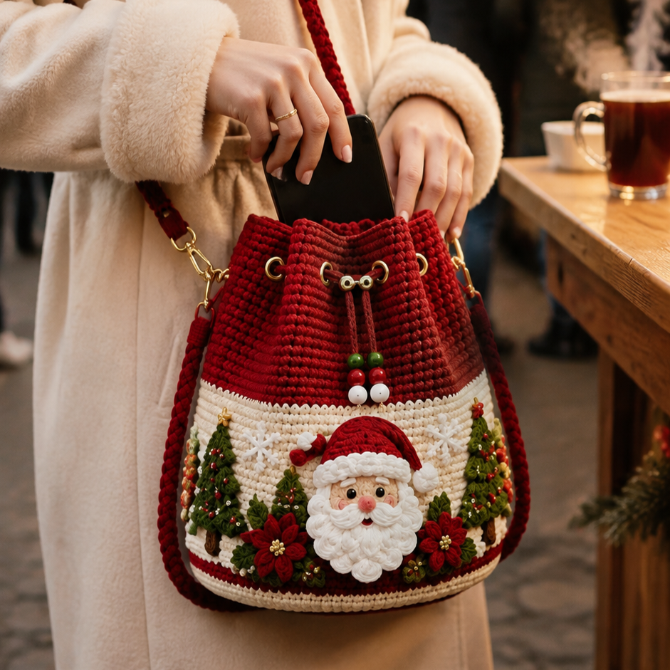 🎄Crochet Christmas crossbody bag 🎅