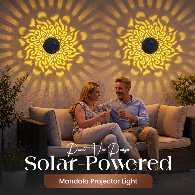🌞✨✨ Solar-Mandala-Projektionswandleuchte