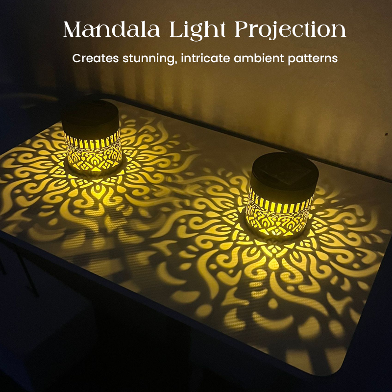 🌞✨✨ Solar-Mandala-Projektionswandleuchte