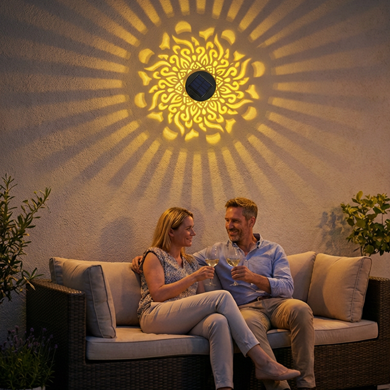 🌞✨✨ Solar-Mandala-Projektionswandleuchte
