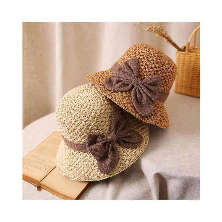 🎀 50% OFF 👒 | Straw hat with a retro bow – Foldable & breathable for summer