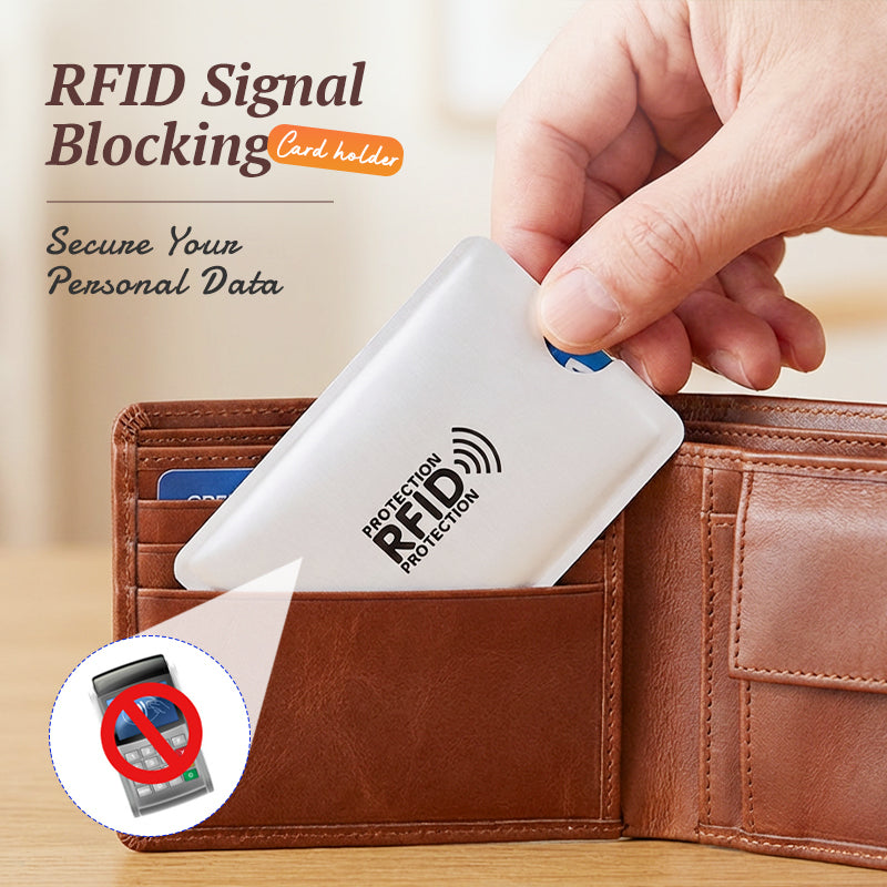 RFID Blocking Card Holder | Anti-Scan Contactless Wallet Sleeve, Secure Protection Bank & ID Cards
