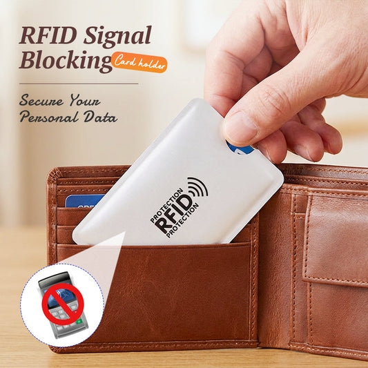 RFID Blocking Card Holder | Anti-Scan Contactless Wallet Sleeve, Secure Protection Bank & ID Cards
