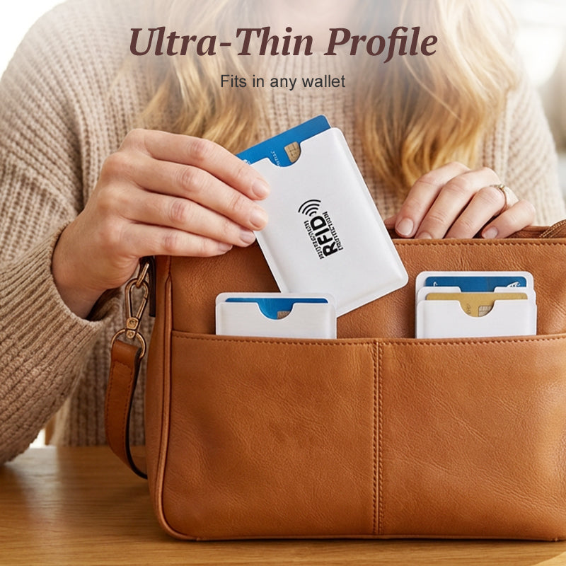 RFID Blocking Card Holder | Anti-Scan Contactless Wallet Sleeve, Secure Protection Bank & ID Cards