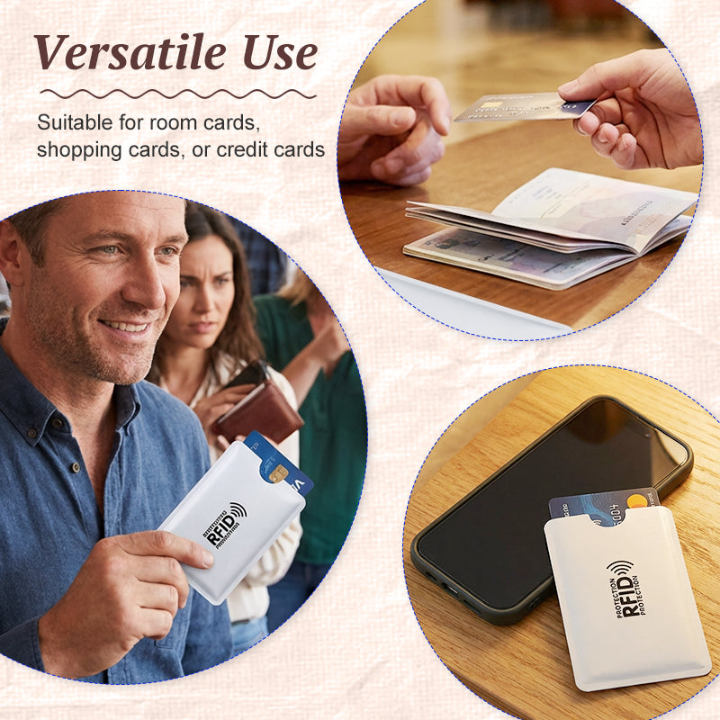 RFID Blocking Card Holder | Anti-Scan Contactless Wallet Sleeve, Secure Protection Bank & ID Cards