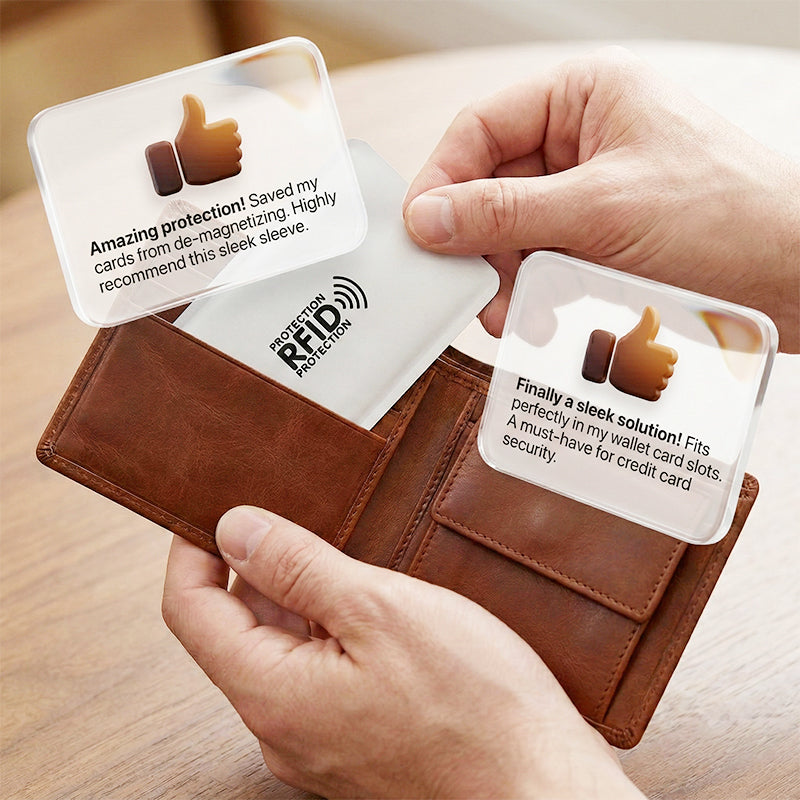 RFID Blocking Card Holder | Anti-Scan Contactless Wallet Sleeve, Secure Protection Bank & ID Cards