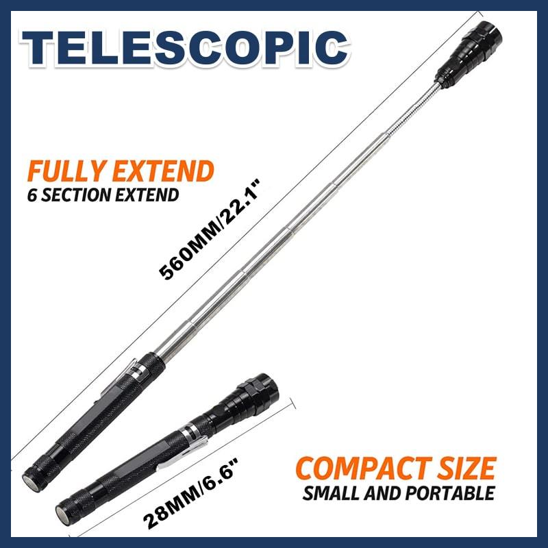 🔦 LIMITED-TIME 50% OFF! Multifunctional Telescopic Magnetic Torch | Flexible 360° Gooseneck Ultra Bright Workshop Light