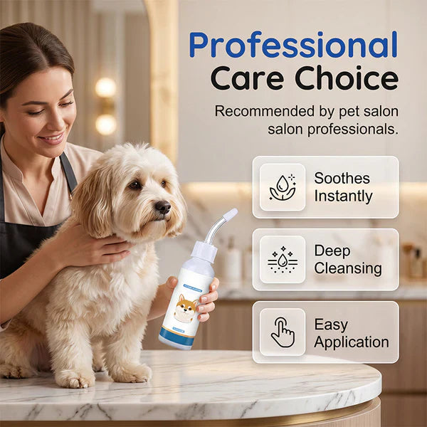 Gentle Pet Ear Cleaning Solution, Soothing Ear Wash Drops For Dogs & Cats, Itch Relief Ear Cleaner For UK Pets