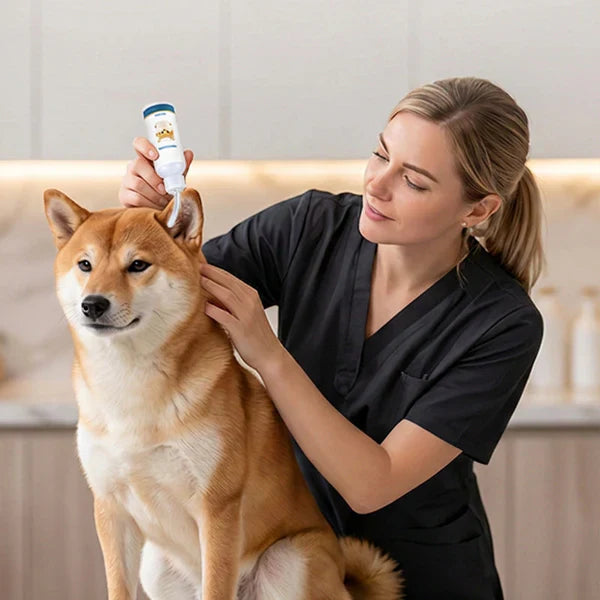 Gentle Pet Ear Cleaning Solution, Soothing Ear Wash Drops For Dogs & Cats, Itch Relief Ear Cleaner For UK Pets