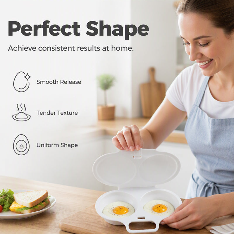 🍳 Microwave Egg Poacher with Lid & Handle | Quick No‑Mess Poached Egg Cooker