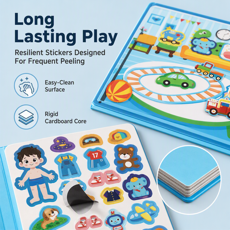 Kids Magnetic Quiet Book | Folding Educational Puzzle Activity Book For Boys & Girls